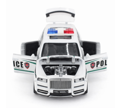 Радиоуправляемая металлическая полицейская машина Rolls-Royce Cullinan 1:22 - HCL-3606-WHITE