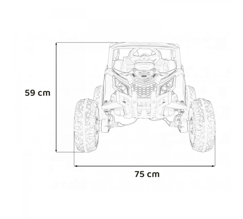 Детский электромобиль Багги (полный привод, EVA, 24V) - JH105-BLACK