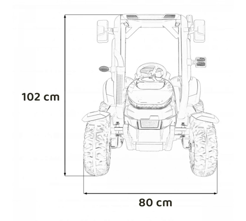 Детский электромобиль трактор с прицепом (синий, EVA, 4WD, пульт, 24V) - BLT-206C-4WD-24V-BLUE