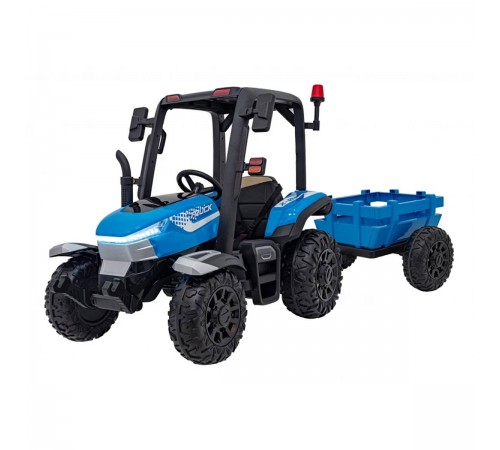 Детский электромобиль трактор с прицепом (синий, EVA, 4WD, пульт, 24V) - BLT-206C-4WD-24V-BLUE