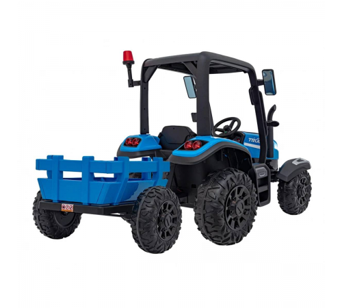 Детский электромобиль трактор с прицепом (синий, EVA, 4WD, пульт, 24V) - BLT-206C-4WD-24V-BLUE