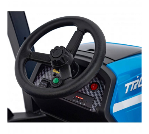 Детский электромобиль трактор с прицепом (синий, EVA, 4WD, пульт, 24V) - BLT-206C-4WD-24V-BLUE