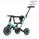Детский беговел-велосипед 6в1 с родительской ручкой, зеленый с рисунком - TR008-CYAN-PAINT