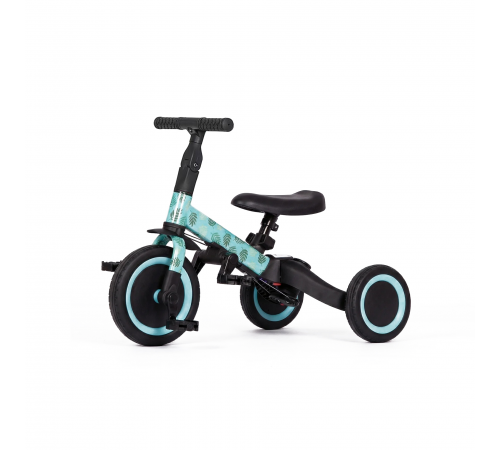 Детский беговел-велосипед 6в1 с родительской ручкой, зеленый с рисунком - TR008-CYAN-PAINT
