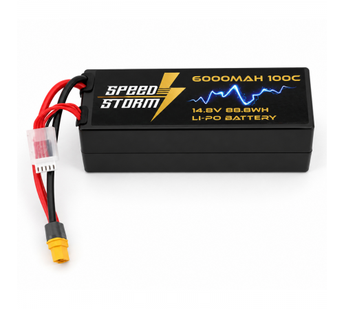 Аккумулятор Speed Storm Li-Po 14.8V 100C 6000 mAh Hard Case разъем XT60 - SS-4S6000-100-XT60