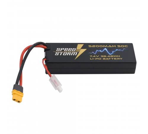 Аккумулятор Speed Storm Li-Po 7.4V 50C 5200 mAh Hard Case разъем XT60 - SS-2S5200-50-XT60