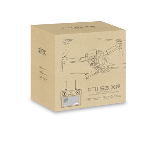 Квадрокоптер SJRC F11 S3 XR, пульт с экраном 3-AXIS 4K EIS 5G 10KM GPS