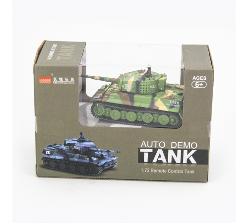 Радиоуправляемый танк Great Wall Tiger (зеленый камуфляж, 27MHz, 1:72) - 2117-1