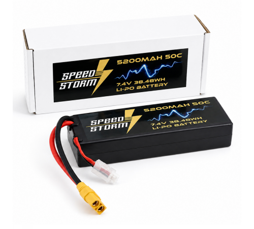 Аккумулятор Speed Storm Li-Po 7.4V 50C 5200 mAh Hard Case разъем XT90 - SS-2S5200-50-XT90