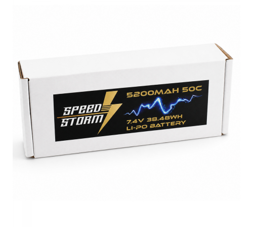 Аккумулятор Speed Storm Li-Po 7.4V 50C 5200 mAh Hard Case разъем XT90 - SS-2S5200-50-XT90