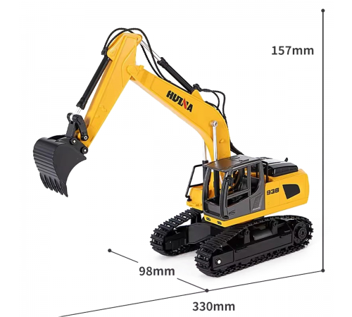 Радиоуправляемый грузовик трейлер с экскаватором HUINA 1:24 - HN1319