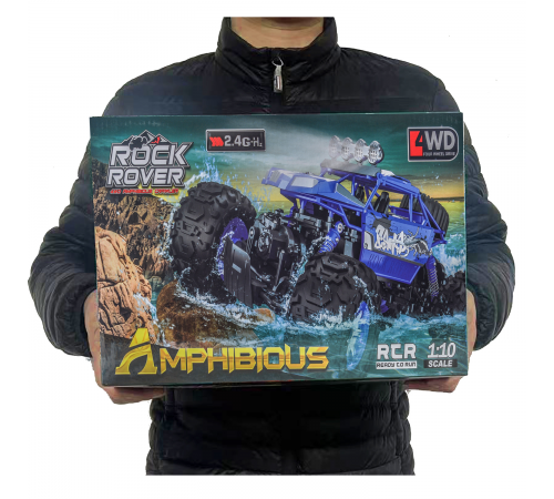 Радиоуправляемый синий краулер амфибия (2 АКБ 7.4В, свет, 1:10) - C1201W-BLUE-V2