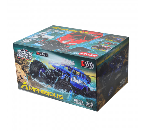 Радиоуправляемый синий краулер амфибия (2 АКБ 7.4В, свет, 1:10) - C1201W-BLUE-V2