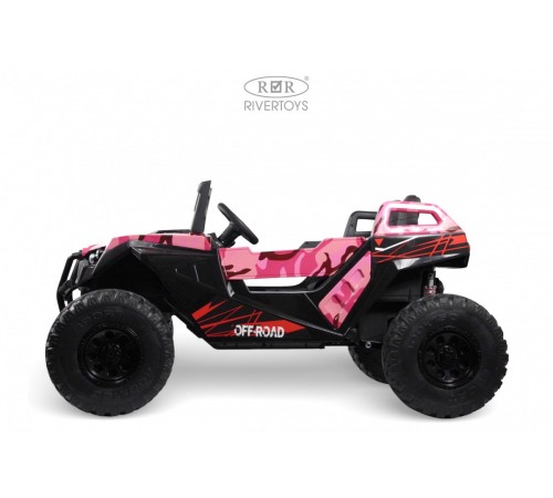 Детский электромобиль A707AA LUX NEW 4WD (16 км/ч.)  розовый камуфляж