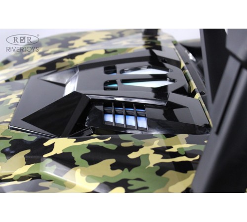 Детский электромобиль A707AA LUX NEW 4WD (16 км/ч.) зеленый камуфляж