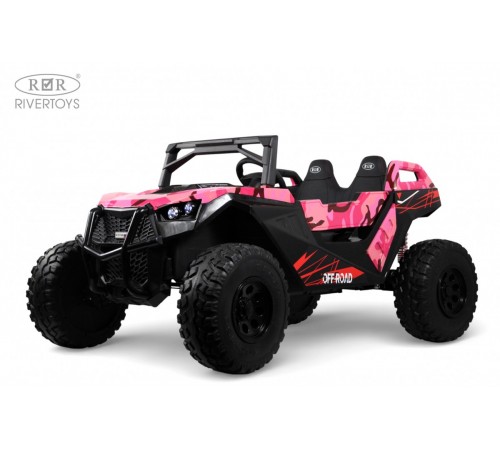 Детский электромобиль A707AA LUX NEW 4WD (16 км/ч.)  розовый камуфляж