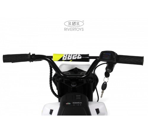 Детский электромотоцикл E777KX белый