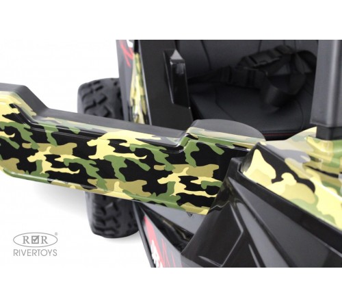 Детский электромобиль A707AA LUX NEW 4WD (16 км/ч.) зеленый камуфляж