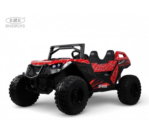Детский электромобиль A707AA LUX NEW 4WD (16 км/ч.) красный спайдер