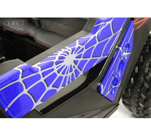 Детский электромобиль A707AA LUX NEW 4WD (16 км/ч.)  синий спайдер