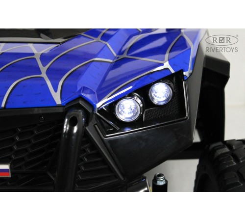 Детский электромобиль A707AA LUX NEW 4WD (16 км/ч.)  синий спайдер