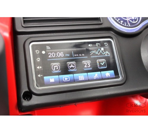 Детский пожарный электромобиль с полным набором амуниции A555AA красный