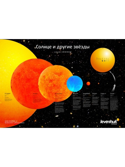 Постер Levenhuk «Солнце и другие звезды»