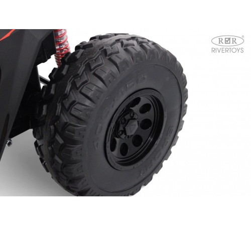 Детский электромобиль A707AA LUX NEW 4WD черный карбон