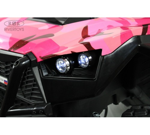 Детский электромобиль A707AA LUX NEW 4WD (16 км/ч.)  розовый камуфляж