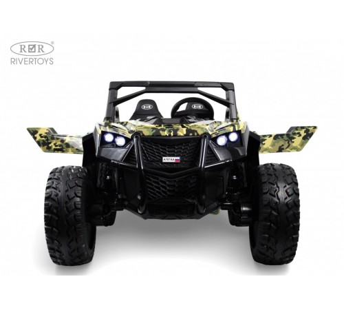 Детский электромобиль A707AA LUX NEW 4WD (16 км/ч.) зеленый камуфляж