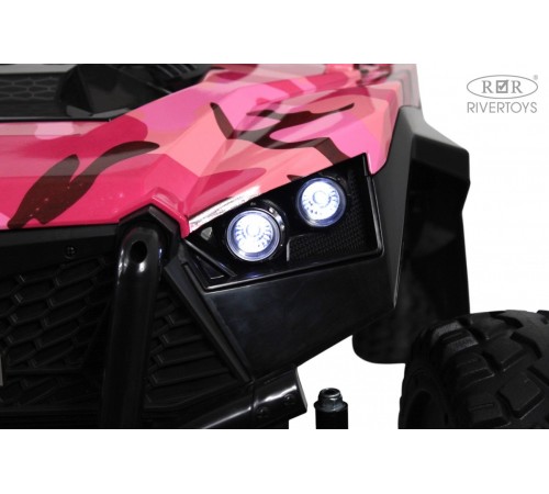 Детский электромобиль A707AA LUX NEW 4WD (16 км/ч.)  розовый камуфляж
