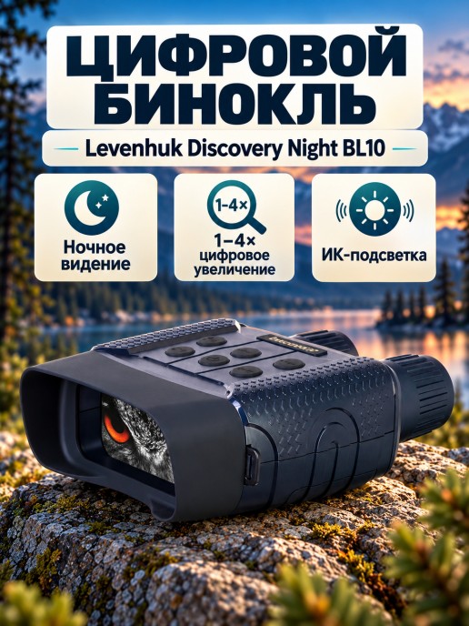 Бинокль цифровой ночного видения Levenhuk Discovery Night BL10 со штативом