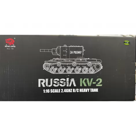 Радиоуправляемый танк Heng Long KV-2 (Россия) Upgrade V7.0 масштаб 1:16 - 3949-1Upg V7.0