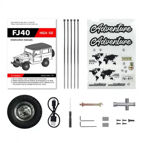 Радиоуправляемый внедрожник TOYOTA FJ40 PRO (свет, выхлоп, Li-Po 5C) - HG4-50-PRO-GREEN