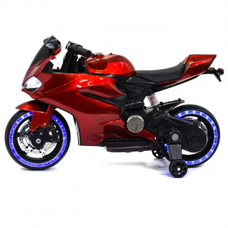 Детский электромотоцикл Ducati Red (12V, EVA, ручка газа) - FT-1628-SP-RED