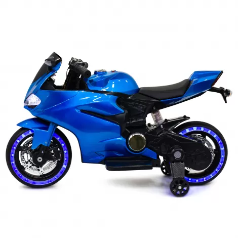 Детский электромотоцикл Ducati Blue (12V, EVA, ручка газа) - FT-1628-SP-BLUE