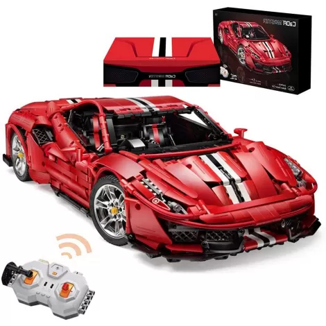 Конструктор CADA Ferrari 488 (3187  деталей, пульт, электропривод) - C61042W