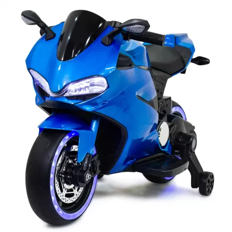 Детский электромотоцикл Ducati Blue (12V, EVA, ручка газа) - FT-1628-SP-BLUE