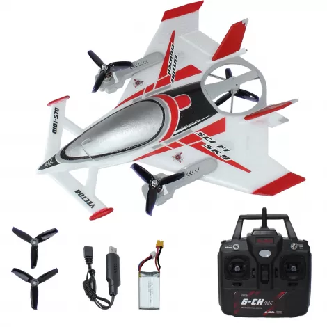 Радиоуправляемый самолет дрон SCI Fi Sky VTOL 3D6G 8ch - QIDI-570-RED