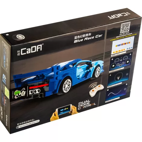 Радиоуправляемый конструктор CADA спортивный автомобиль Blue Race Car, 325 деталей - C51073W