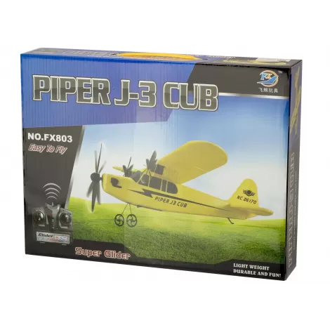 Радиоуправляемый самолет Piper Cub J3 для начинающих 2.4G - FX803-YELLOW