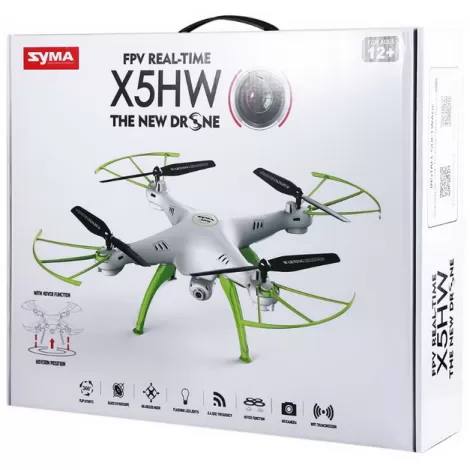 Радиоуправляемый белый квадрокоптер Syma X5HW с барометром Wi-Fi FPV - X5HW