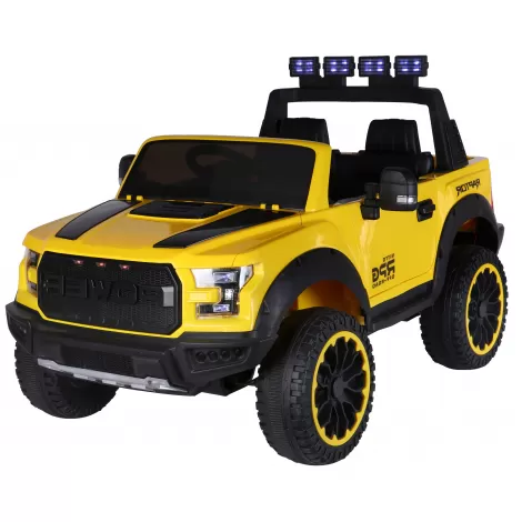 Электромобиль FORD RAPTOR 12V (полный привод, EVA) - XHD-F150-YELLOW