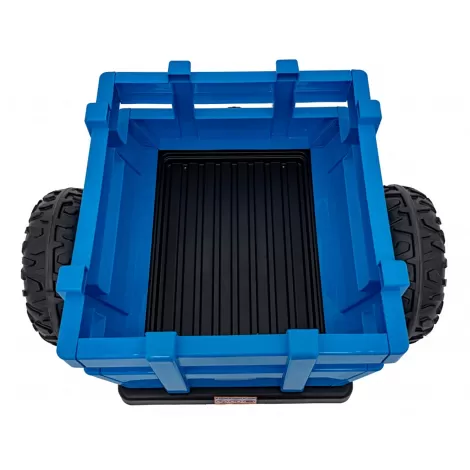 Детский электромобиль трактор с прицепом (синий, EVA, пульт, 24V) - BLT-206C-24V-BLUE