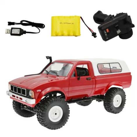 Радиоуправляемая машина WPL пикап Hilux (красная) 4WD 2.4G 1:16 RTR - WPLC-24R-RED