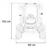 Детский электромобиль трактор с прицепом (синий, EVA, пульт, 24V) - BLT-206C-24V-BLUE