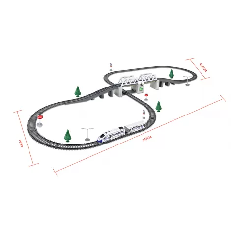 Железная дорога с раздвижным мостом, скоростной поезд, длина полотна 914 см - BSQ-2184