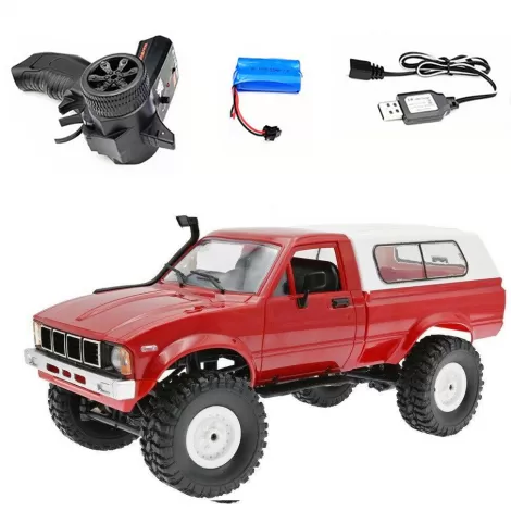 Радиоуправляемая машина WPL пикап Hilux (красная) 4WD 2.4G 1:16 RTR - WPLC-24-RED