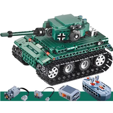 Конструктор Double E Cada Technics, Танк Tiger 1, 313 деталей, пульт управления - C51018W