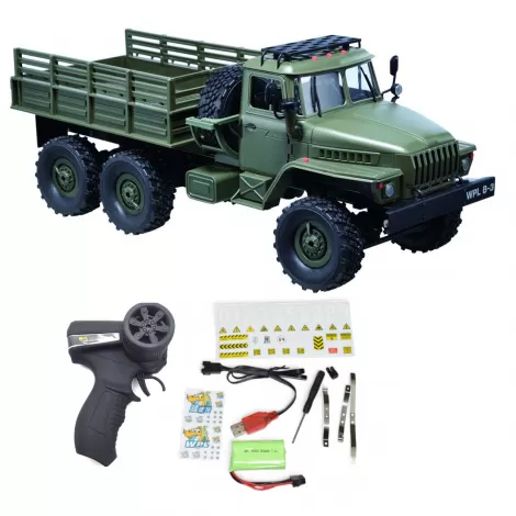 Радиоуправляемый внедорожник WPL Советский военный грузовик Урал 4WD 1:16 2.4G - WPLB-36-7